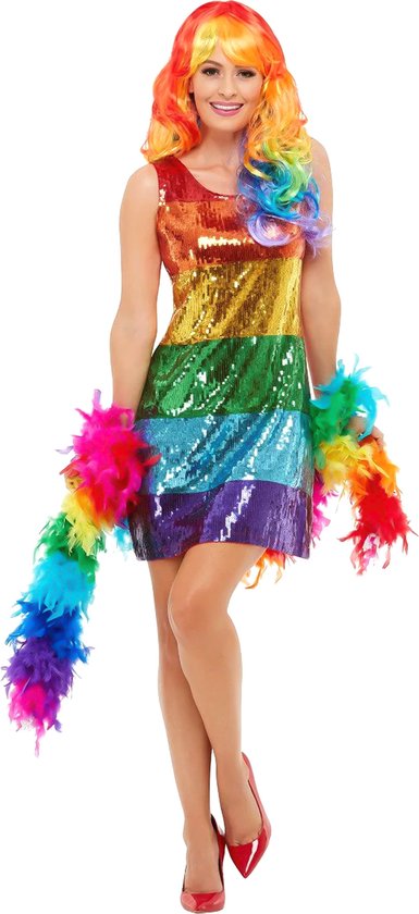 Regenboog Jurk Pailletten Maat M bol