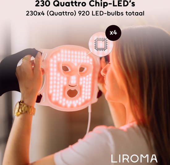 LIROMA Red Light Therapy Gezichtsmasker