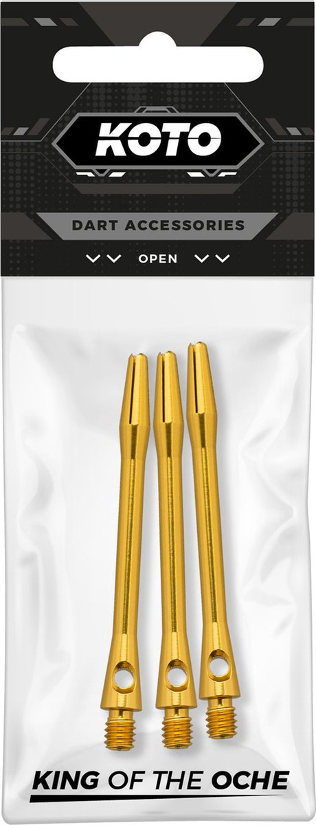 KOTO King Grip Aluminium Gold - Dart Shafts X-Short van Merkloos — afbeelding 2