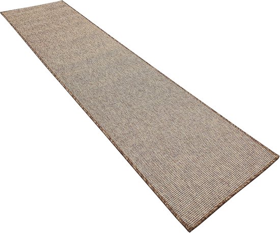 Lang tapijt voor buiten, effen kleur, taupe, tapijt, terras