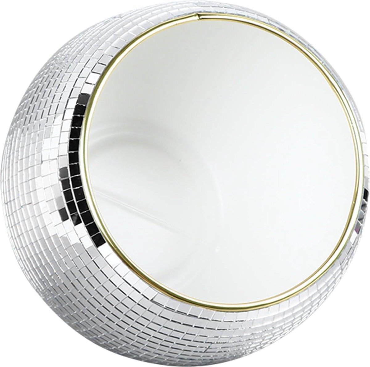 Seau à Glace Miroir Argenté 10 Pouces - Effet Disco - Pour Bouteilles De Champagne, Vin, Bière - Fêtes, Mariages, Bar