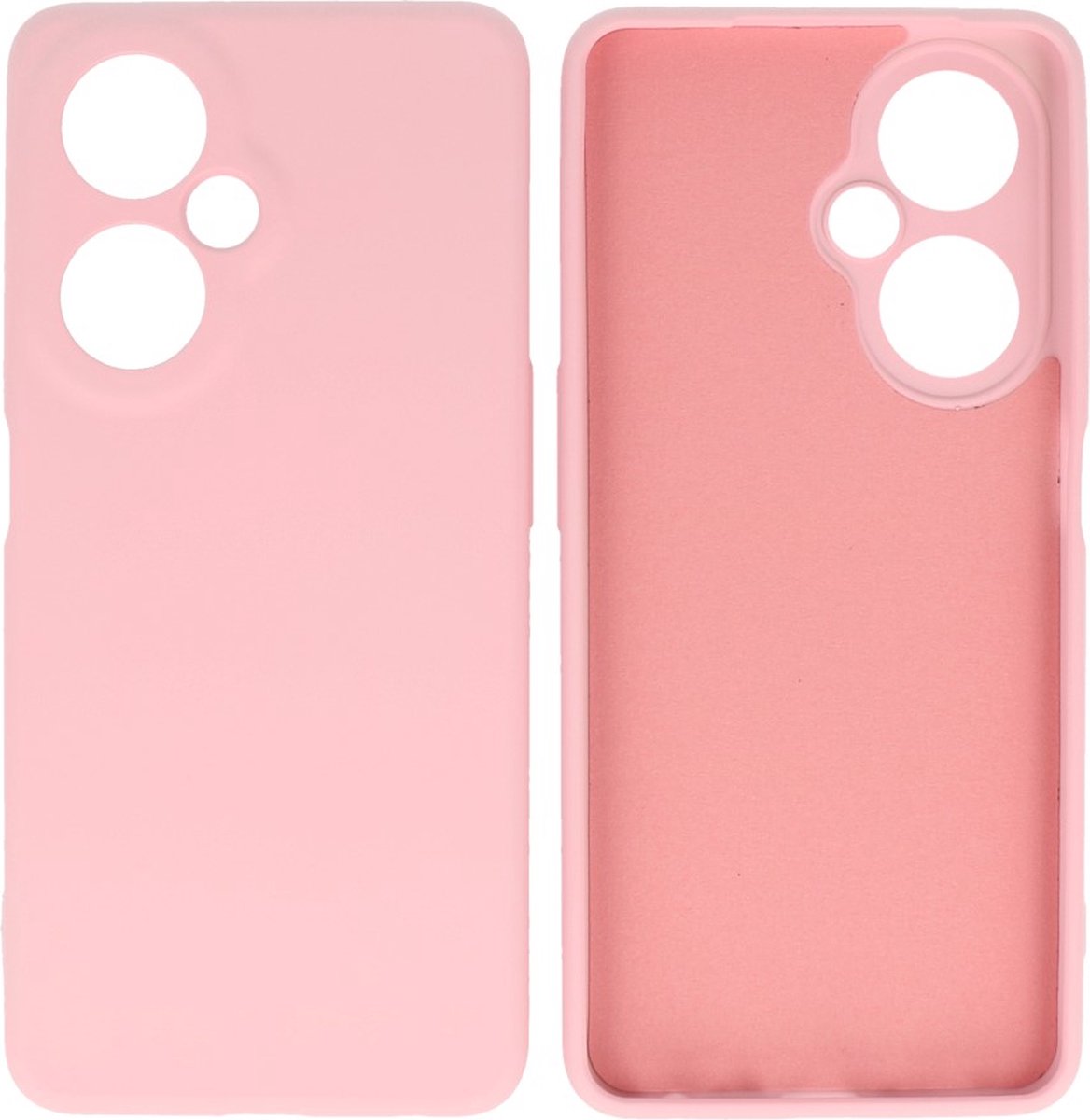 Hoesje Geschikt voor OnePlus Nord CE 3 Lite - Fashion Telefoonhoesje Backcover - Siliconen Hoesje - Roze
