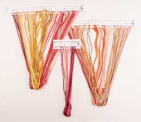 Thea Gouverneur - Borduurpakket met telpatroon - 3047.05 - Voorgesorteerde DMC Garens - Jampotjes - Zwart Aida - 12 cm x 35 cm - DIY Kit
