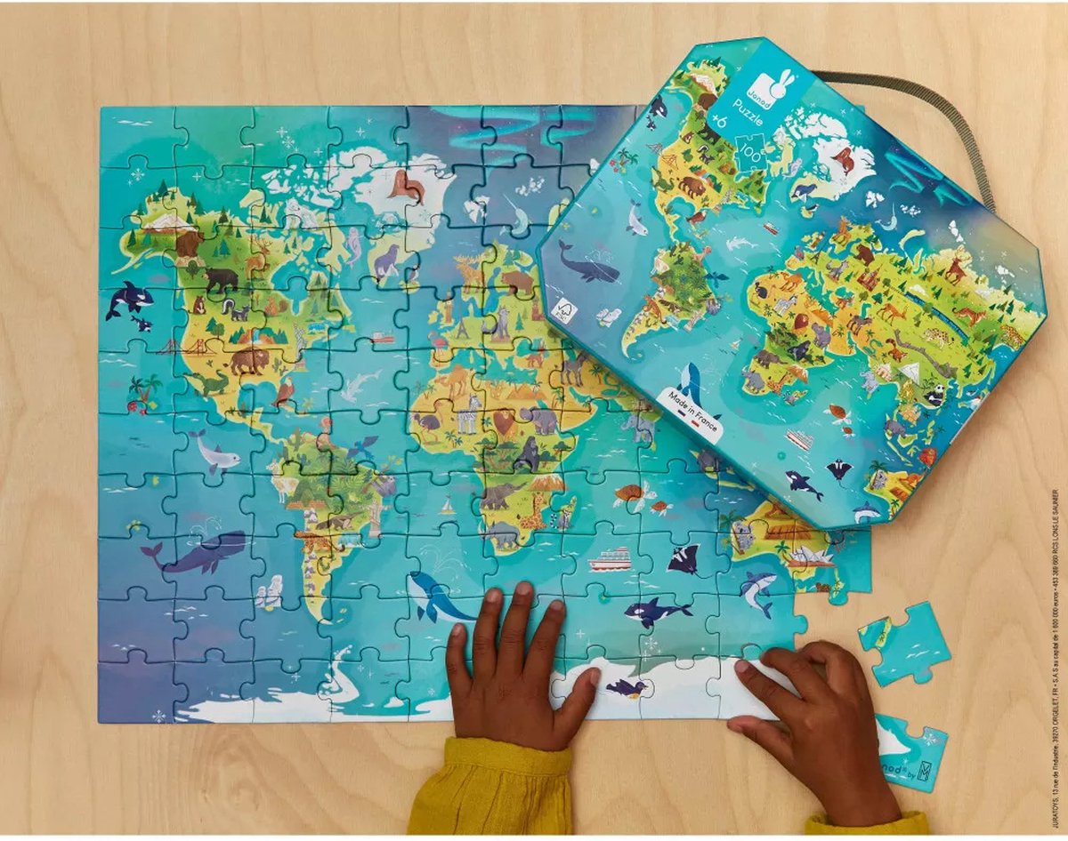 Janod - Puzzel - De wereld — afbeelding 4
