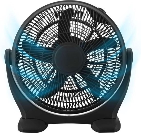 Wastou Oplaadbare USB-bureauventilator met digitaal display, 5