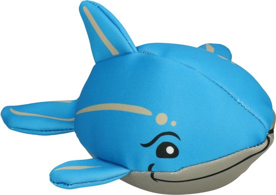CoolPets Dolphi the Dolphin - 22 cm - Verkoelend hondenspeeltje - Speeltje voor de hond - Neemt water op - Hondenspeelgoed met pieper - Dolfijn - Blauw/Wit