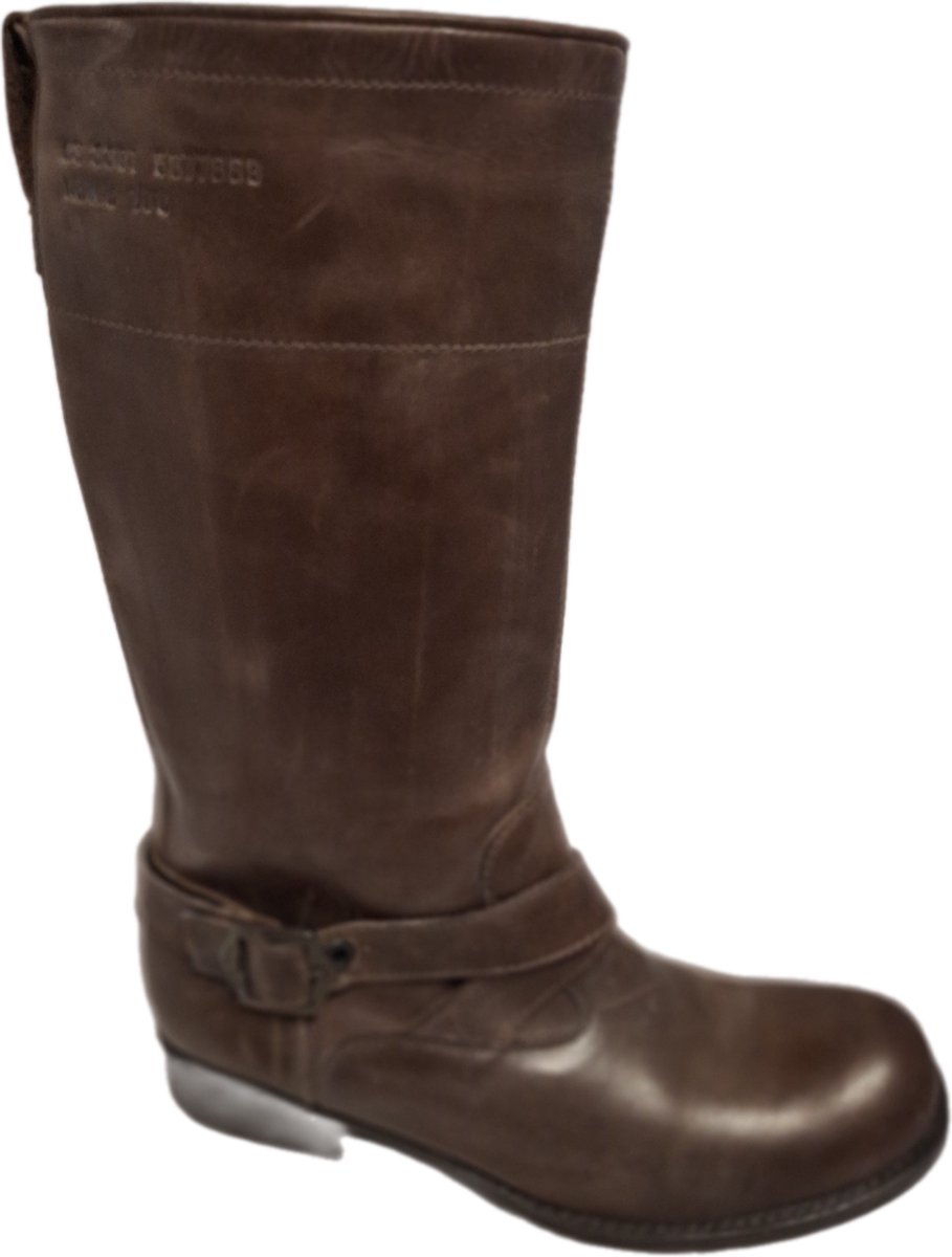 G-STAR-VOYAGE-DRKBROWN -LEATHER LAARS Bruin