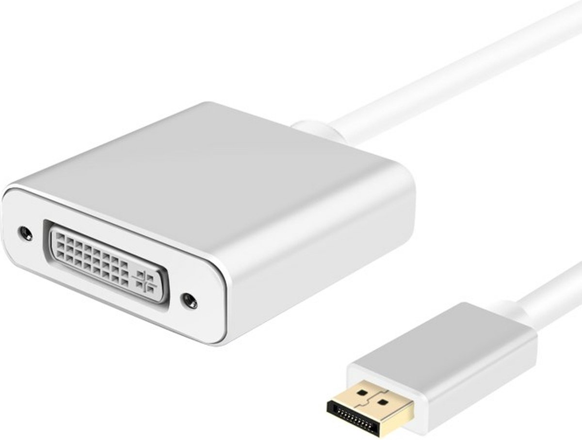 Helos 288464 video kabel adapter 0,1 m DisplayPort DVI-D Zwart, Grijs