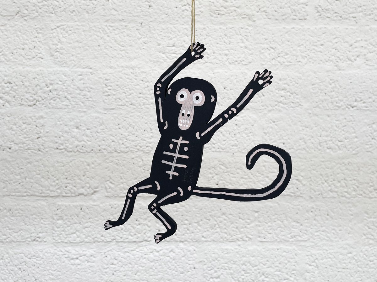 Slingeraap / Spider Monkey #4 - Hanger voor o.a. plant en boom - van kunstenaar Frank Willems