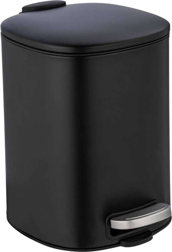 Prullenbak ALASSIO, met pedaal en Easy-Close functie, 5 L, WENKO