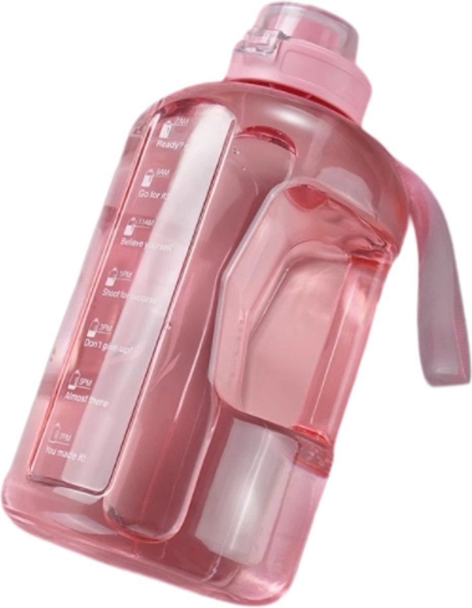 Grote Waterfles met Rietje – 2200ml Draagbare Sport- en Fitnessfles – Geschikt voor Mannen en Vrouwen