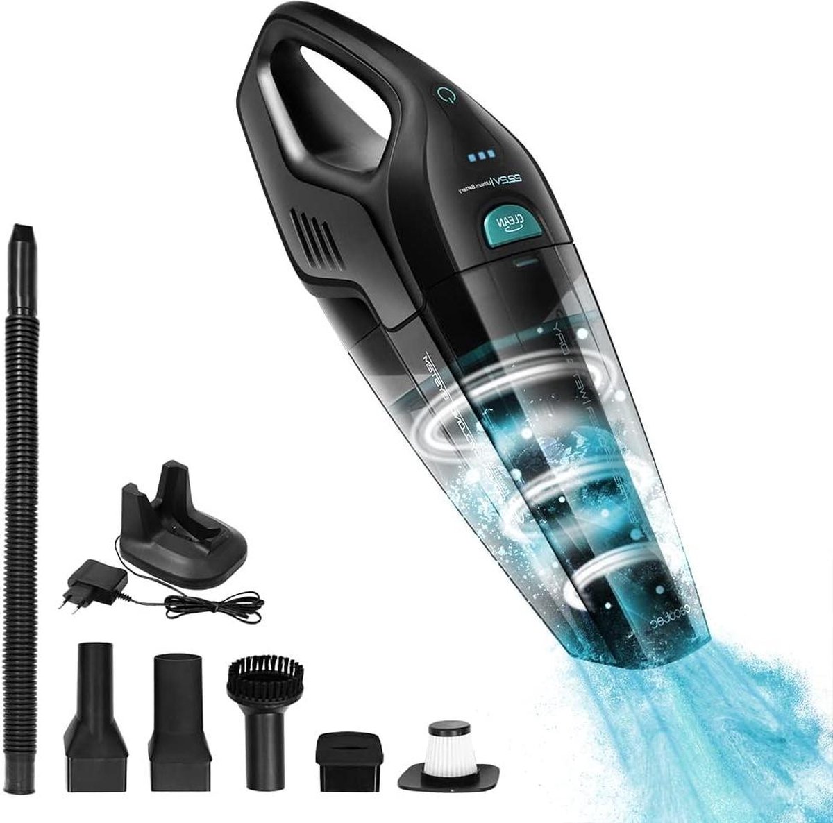 Handstofzuiger Immortal ExtremeSuction 222 V krachtige vaste stoffen en vloeistoffen handstofzuiger voor thuis en auto handstofzuiger
