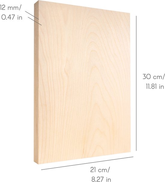 Creative Deco 25 x A4 MDF Desky | 300 x 210 x 3 mm | Tenké