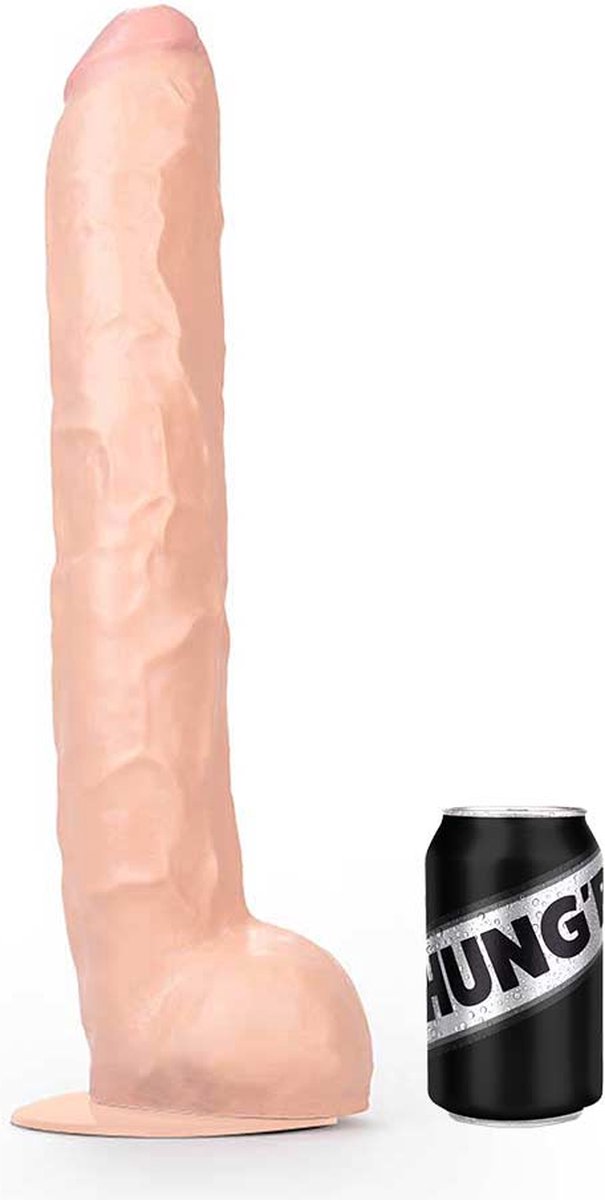 HUNG'R Realistische dildo - Brutus - Beige - lengte 44,50 cm - diameter Ø 7,30 cm.