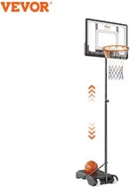 Vevor® Verstelbare basketbalpaal - Basketbalring - Voor buiten - 1.5 tot 2meter hoog