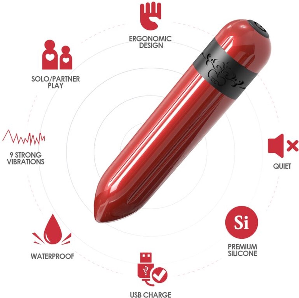 Goedkoopste ARMONY - ROCKET VIBRATOR BULLET ROOD | VIBRATOR | VIBRATOR VOOR VROUW | SEX TOYS VOOR VROUW | SEX TOYS VOOR KOPPELS | SEKSSPEELTJES VOOR VROUW | SEKSSPEELTJES VOOR KOPPELS | SEX TOYS | SEKSSPEELTJES