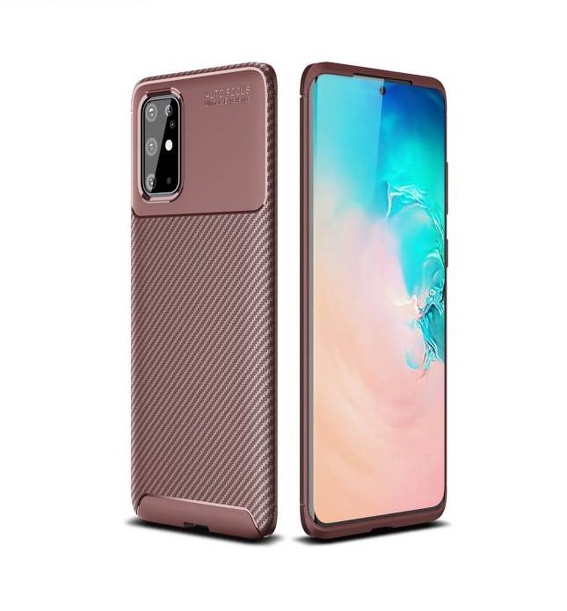 Cityhoesje-Samsung Galaxy S20 Siliconen Carbon Backcase