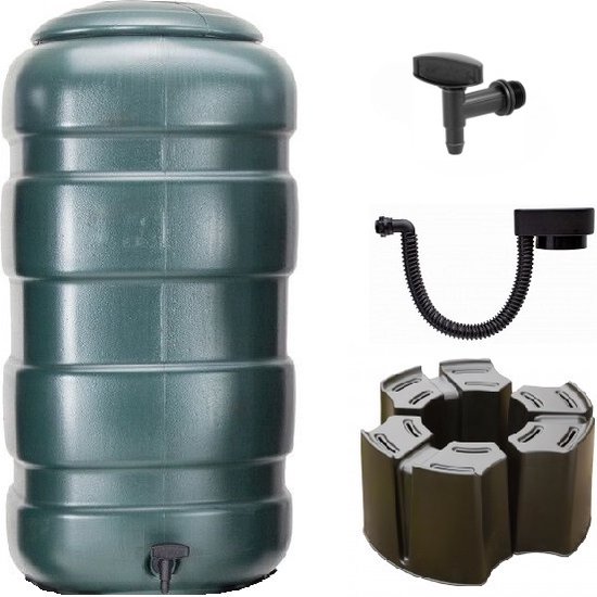 Gaja regenton 200 liter - antraciet - Standaard vulautomaat bij