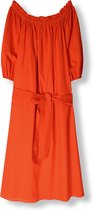 Notre-V Nv-danya Off Shoulder Dress Jurken Dames - Kleedje - Rok - Jurk - Oranje - Maat XS