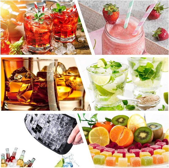 Siliconen Mini Ice Cube Trays 3 Pack, 160 Crushed Ice Cube Mallen Easy Release Kleine Ice Cube voor het Koelen Whisky Cocktail, Keuken Gadgets Stapelbare Ijsbakken, Speciale Accessoires Tool voor