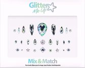 PaintGlow - Face jewels - Gezichtsteentjes - Gezicht diamanten - Glitter - Festivals - Feestjes - Evenementen - Festival accessoires - Multicolor - Glitz Mix & Match