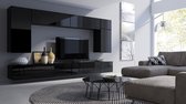 TV meubel - CALABRINI 13 - Hangmeubel - Glanzend zwart - 300 cm