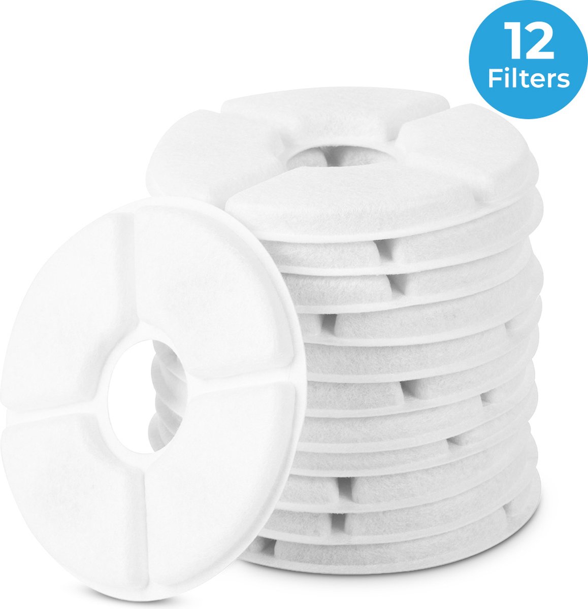 Purrr fect Drinkfontein Filters - 12 Koolstoffilter Kattenfontein - Universele Waterfontein Navulling set voor Hond en Kat