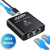 Clerby Ethernet Gigabit Netwerksplitter - 1 naar 2 - 1000Mbps - Ethernet Splitter - RJ45 Splitter - Netwerk Switch