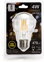 Bundelpakket | LED Filament peer 4W | A60 | Warm wit - 2700K | 10 stuks