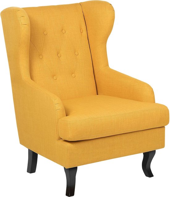 ALTA - Chesterfield fauteuil - Geel - Polyester