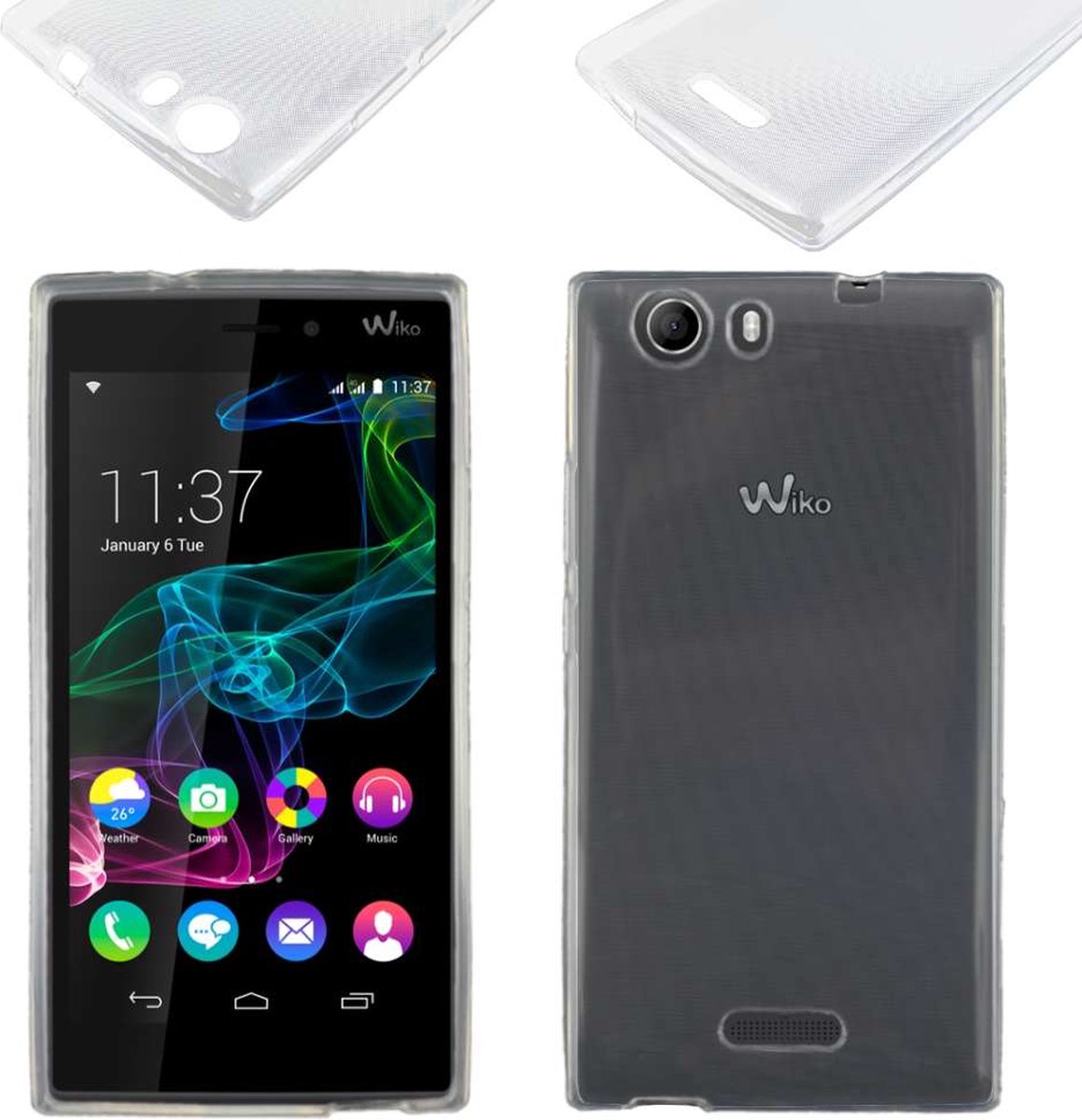 ebestStar - Hoes geschikt voor Wiko Ridge 4G, Back Cover, Beschermhoes anti-luchtbellen hoesje, Transparant