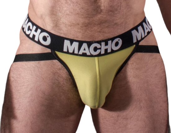MACHO - JOCK MX25A LYCRA JAUNE S | JOCKSTRAP ÉROTIQUE