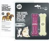 TastyBone - Toy - Twinpack Meat - Beef Wellington & Chicken Cordon Bleu - Hond - Kauwspeelgoed - Vegan - Kluif - Nylabone