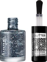 Rimmel London Glitter High Coverage Nailpolish - Diamond Dust - Black