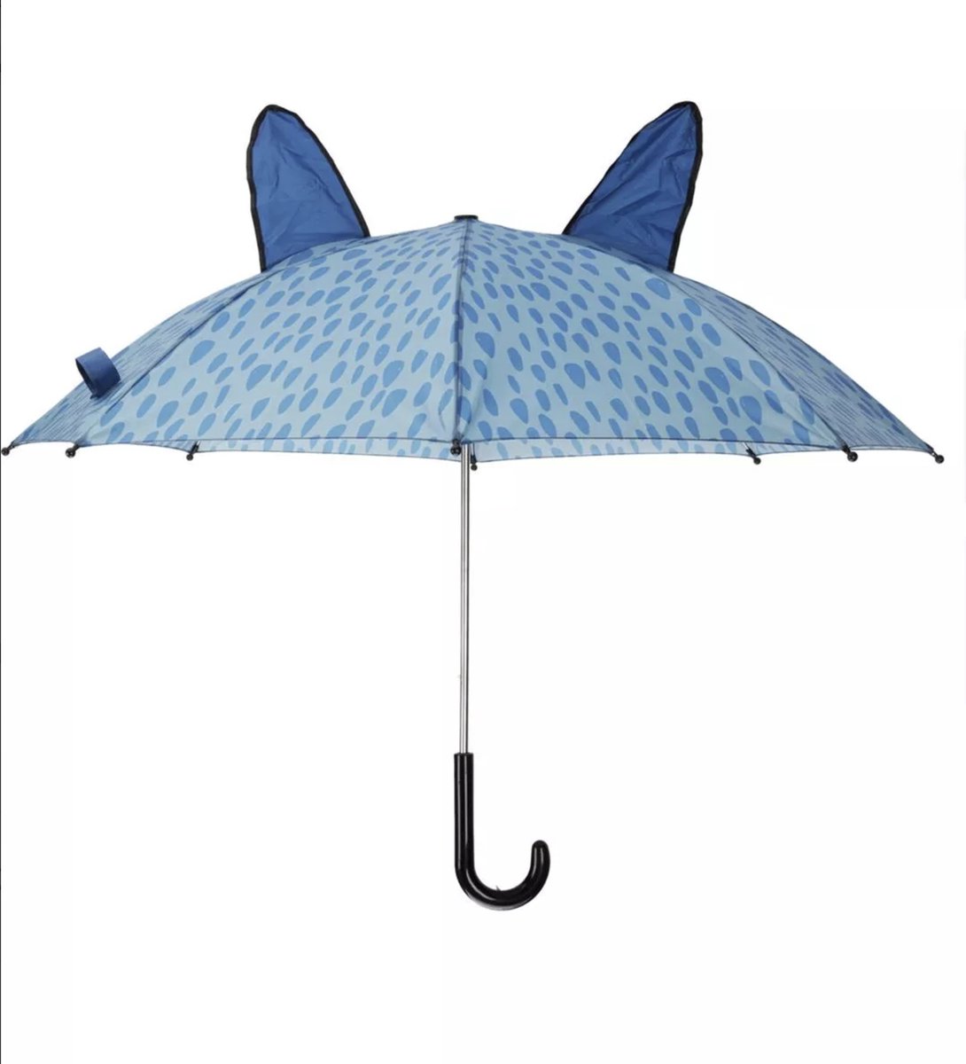 Kinderparaplu met oren - stipjes blauw - paraplu voor kinderen - Kerstcadeau Sinterklaas schoencadeautje