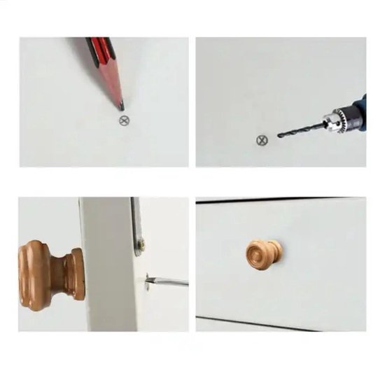 3 Stuks - Houten Kastknop Dieren - kastknoppen kinderkamer - Ladeknop - Meubelknop - Kinderkamer decoratie - Leeuw Giraf Olifant — afbeelding 2