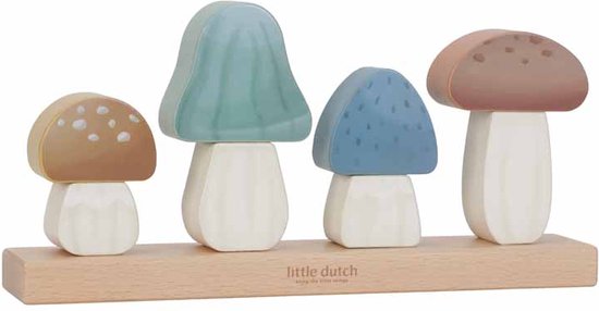 Foto: Little dutch stapelaar paddenstoelen forest friends fsc