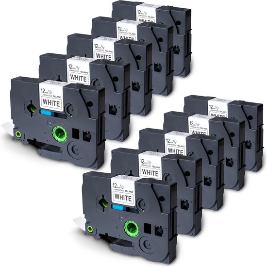 5 Stks Tze-221 9mm Zwart Op Wit Tze221 Tz221 Tze 221 Tape Voor Brother P Touch Label Maker Printer Gelamineerde Linten