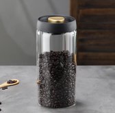 Flavers - vacuüm pot - 1800 ML - luchtdichte voorraadpot - koffie voorraadpot - Glas – koffiepot – koffieblik – bewaarblik – bewaarblik – coffeevac - koffie potten - glazen voorraadpot - weckpot - voorraadpotten met deksel - koffie voorraadpot