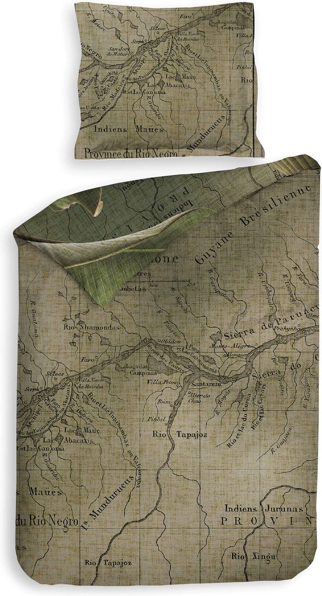 Heckettlane Bruna Dekbedovertrek - Lits-jumeaux - Katoen - 260x200-220cm - Groen van Merkloos — afbeelding 5