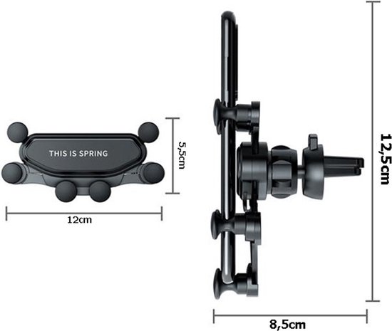 Foto: Zwaartekracht autohouder voor auto grille