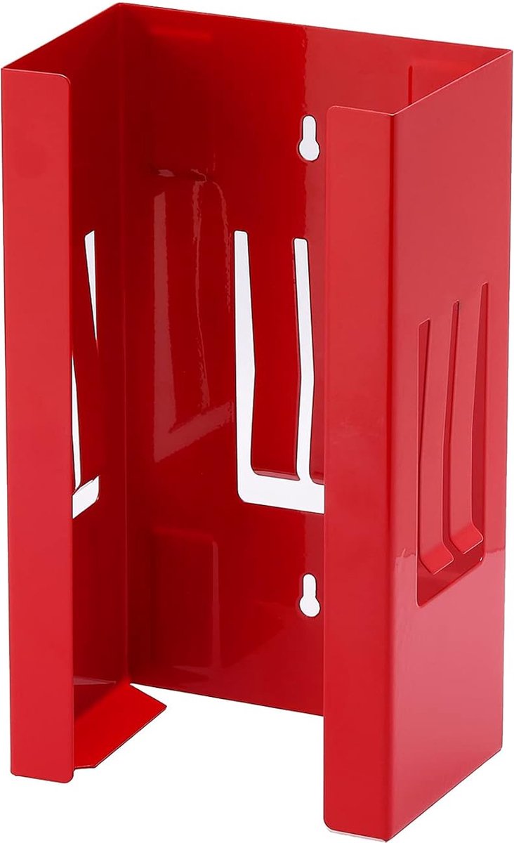 Magnetische Handschoenhouder - Wandrek Organizer - Werkplaats Organiseren - Sterke Magneet Bevestiging - 25 x 11 x 1 cm - Rood