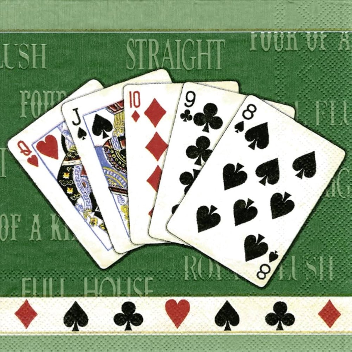 Servetten "Full House green" 33x33 cm
