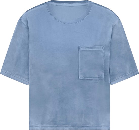 Foto: Hunkem ller top velours pocket blauw m