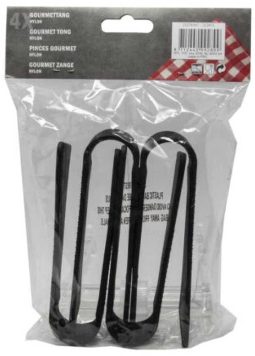Gourmet tangen 14cm zakje a 4 stuks