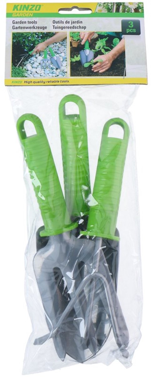 Kinzo Tuingereedschap 37 X 6 X 13 Cm Groen/zilver 3-delig van Kinzo — afbeelding 5