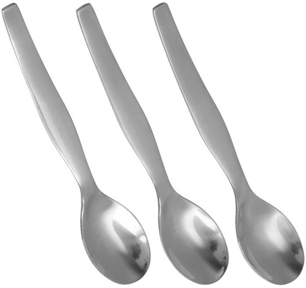 Metaltex - Eierlepels - Set van 3 stuks - RVS - Zilver - 12,5 cm