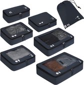 Set De Rangement Voyage 7 En 1 - Cubes Emballage Valise, Organisation Vêtements, Rose