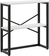 Sideboard woonkamer consoletafel bijzettafel zwart stalen frame modern design - decoratieve tafel gangtafel - 85 x 30 x 80 cm (wit)