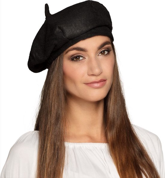 CHPN - Baret - Hoofddeksel - Baretje - Franse Baret - Pet - Zwart - Hoed - Chique hoofddeksel - Hippe baret - Klassiek